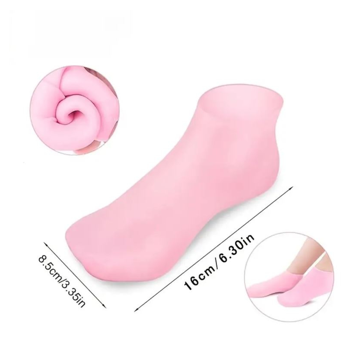 Medias en silicona de Gel Hidratante spa